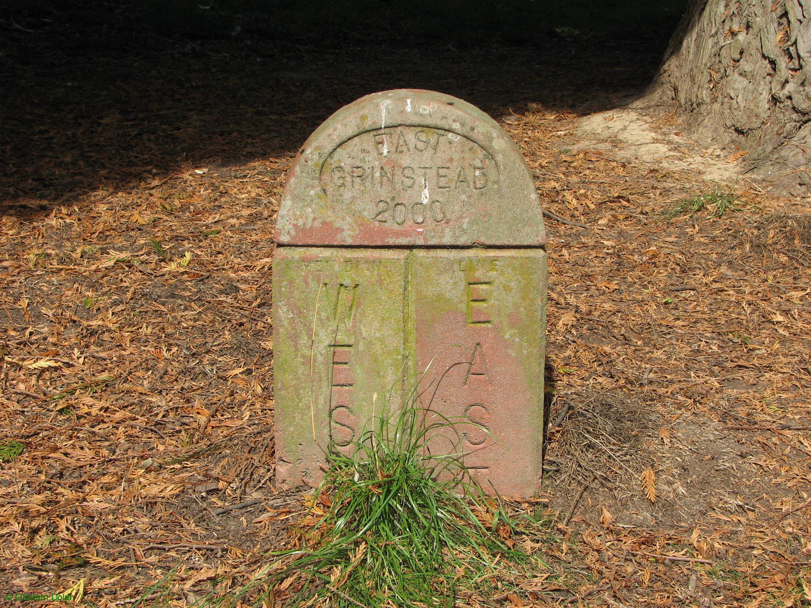 Greenwich Meridian Marker; England; West Sussex; East Grinstead